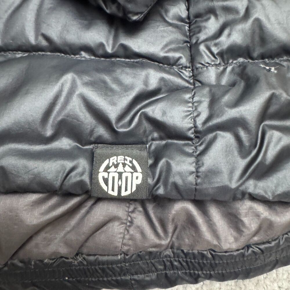 REI Co-Op Down Puffer Jacket Mens Large Black Full Zip Insulated Lightweight - Picture 4 of 16